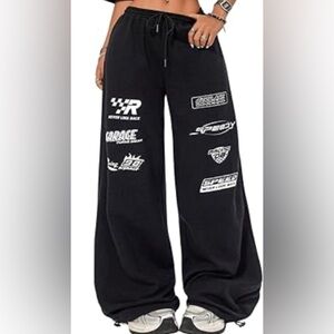 🌺Verdusa Women's Elastic Waist Drawstring Loose Jogger -Wide Leg Sweatpants🌺